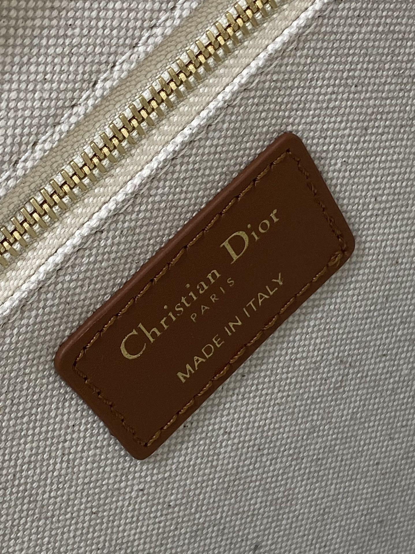 medium D*or book tote white multicolor dragon zodiac embroidery  36 x 27.5 x 16.5 cm