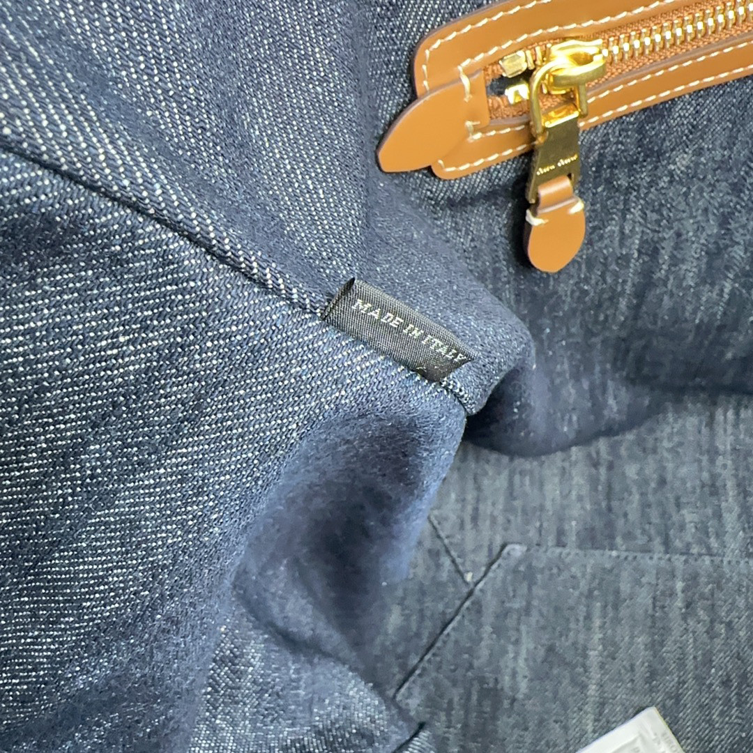 Miu Miu IVY denim bag 37x 36x18cm