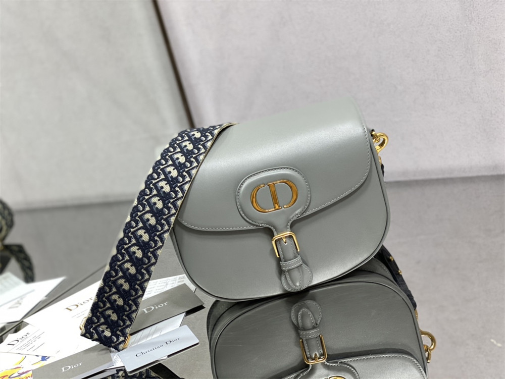 large D*or bobby bag grey box calfskin