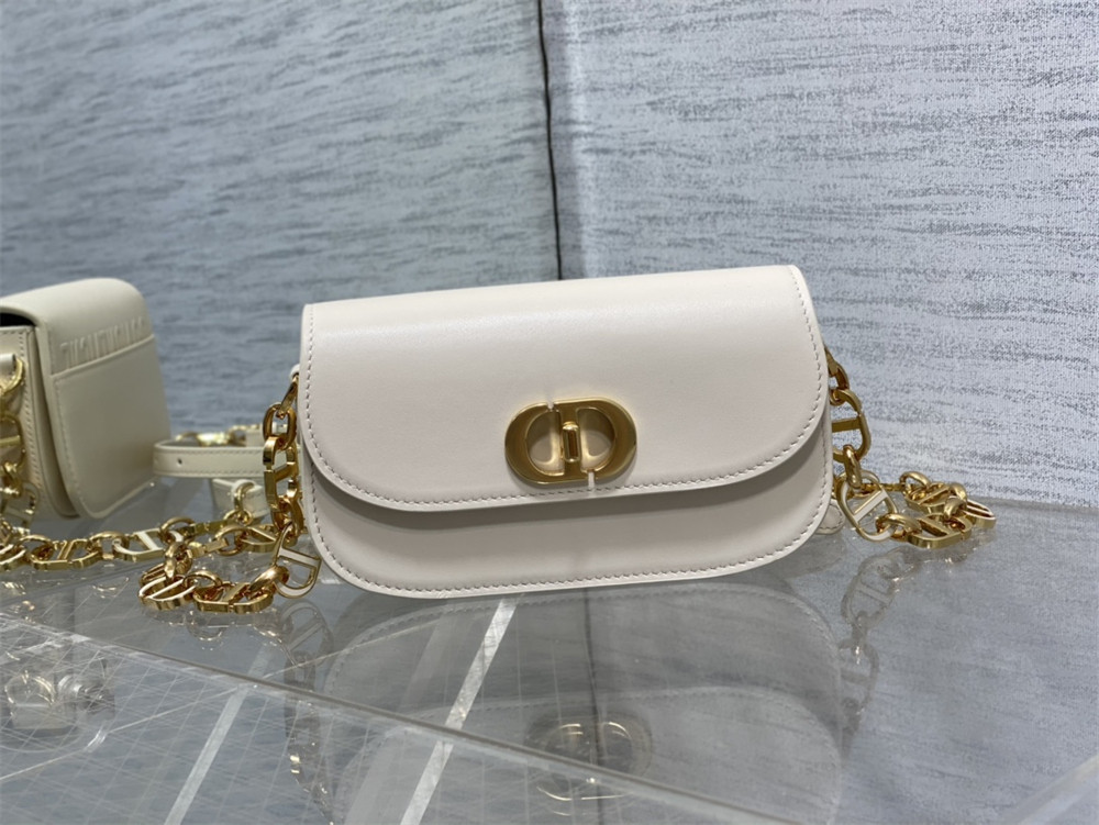 SMALL 30 MONTAIGNE AVENUE BAG WHITE Box Calfskin