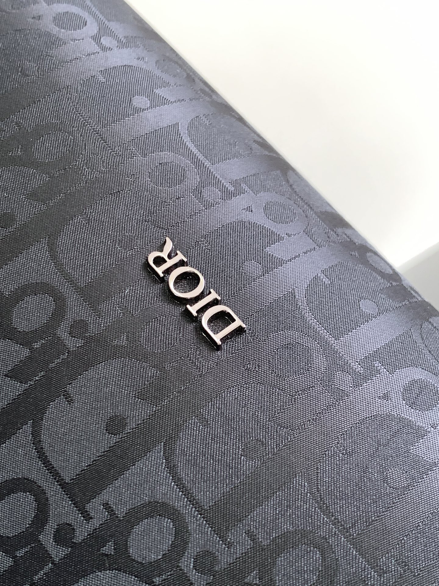 D*or lingot toiletry bag black oblique mirage technical fabric 8.5 x 5 x 4 inches