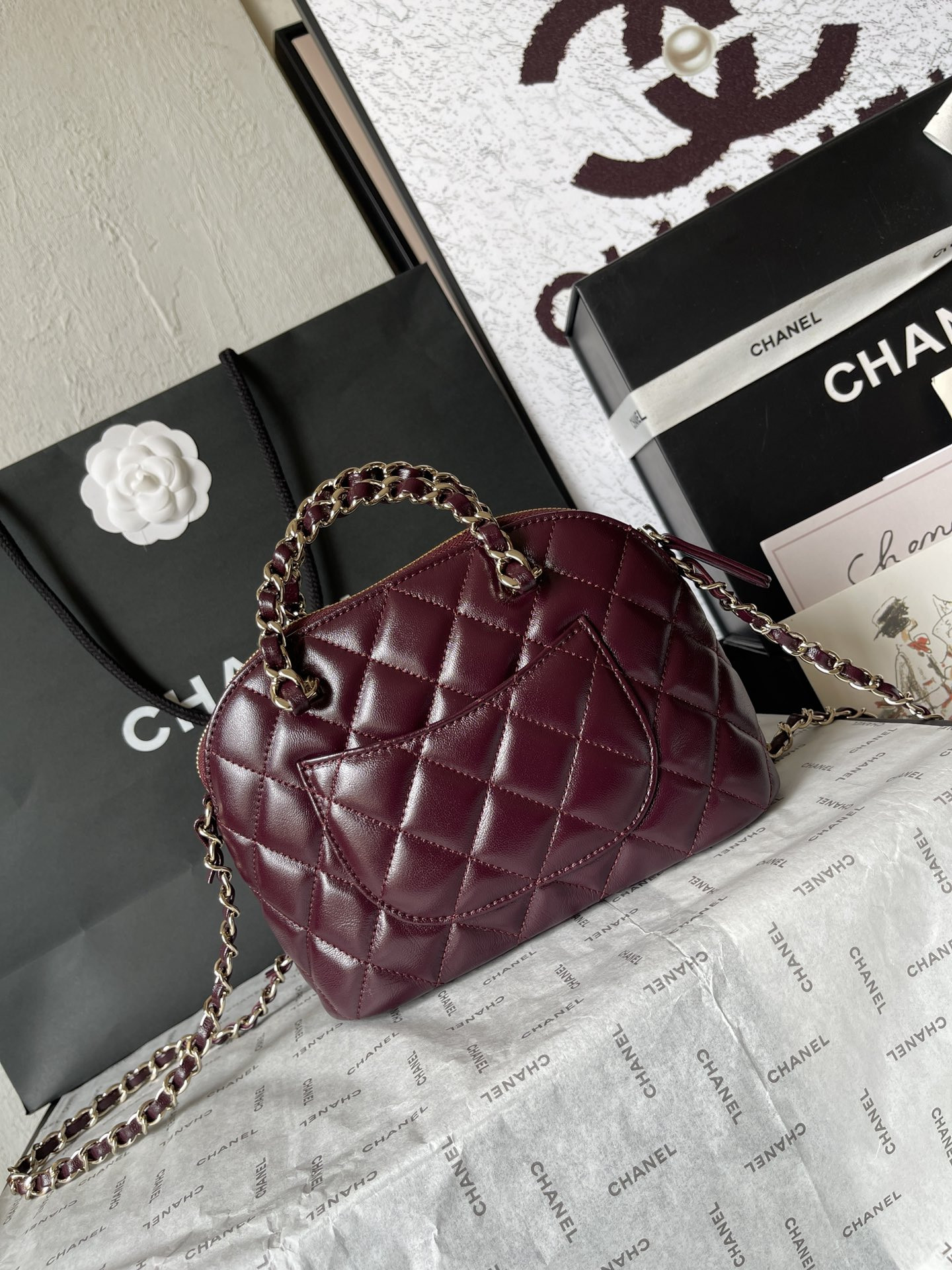 Ch*el small shopping bag 15x20x6cm