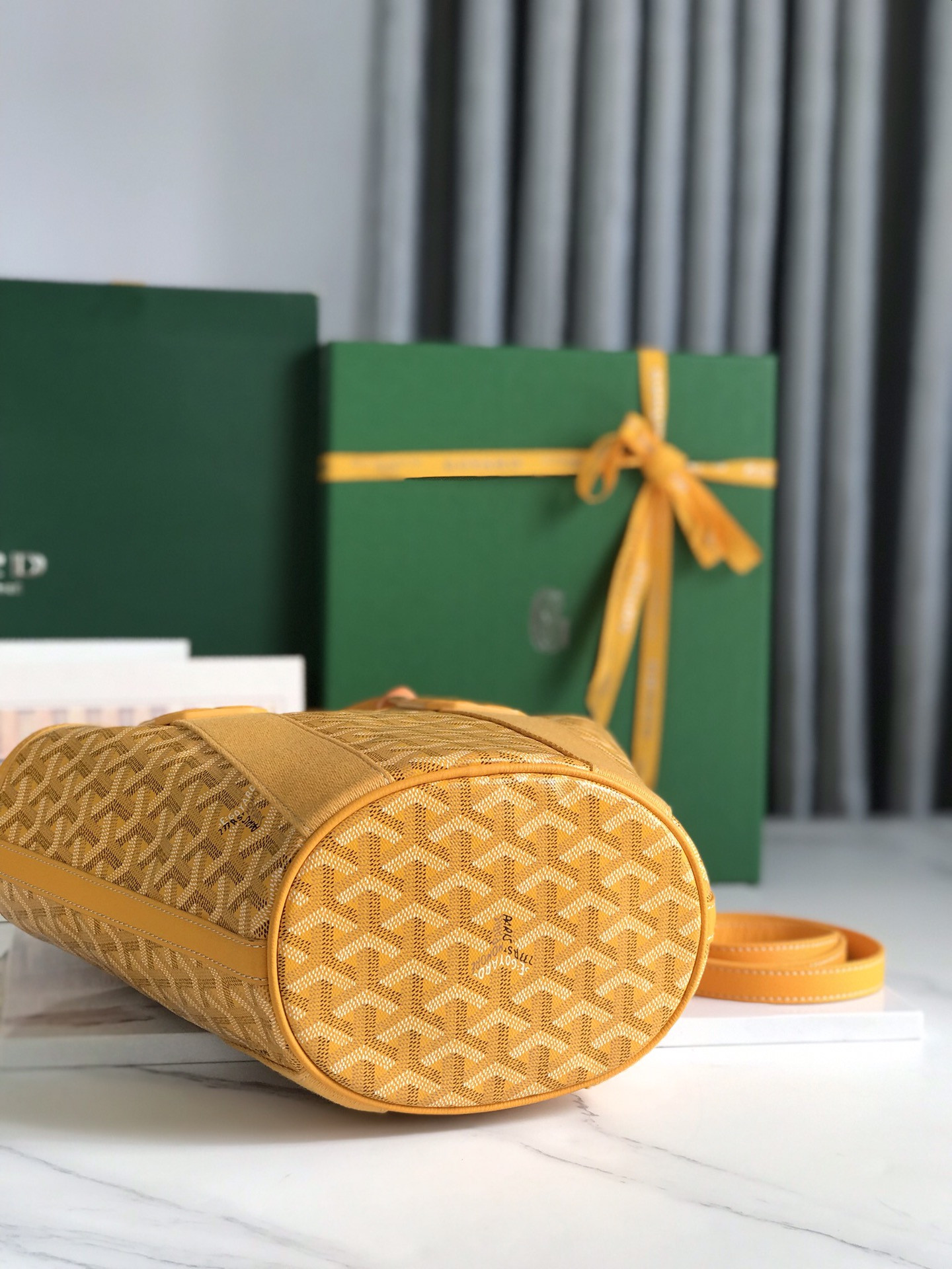 Go*ard Go*ardine belharra pm coral tote palladium hardware 18x14x23cm