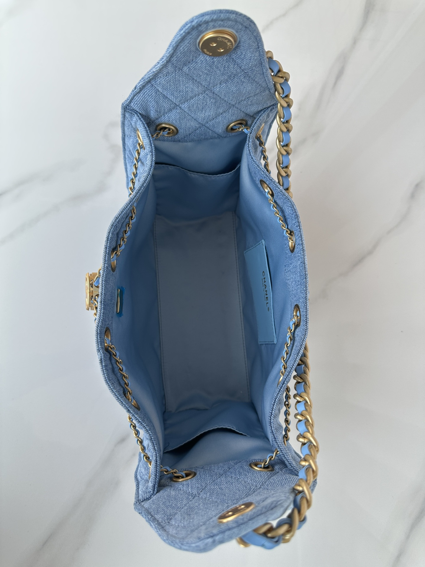 Ch*el 25 small bucket hobo handbag as5293 30x26x14cm