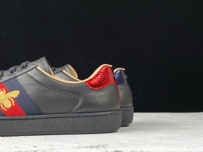 GUCC Ace Embroidered Low-Top Sneaker black with bee mens 429446 02JP0 1284